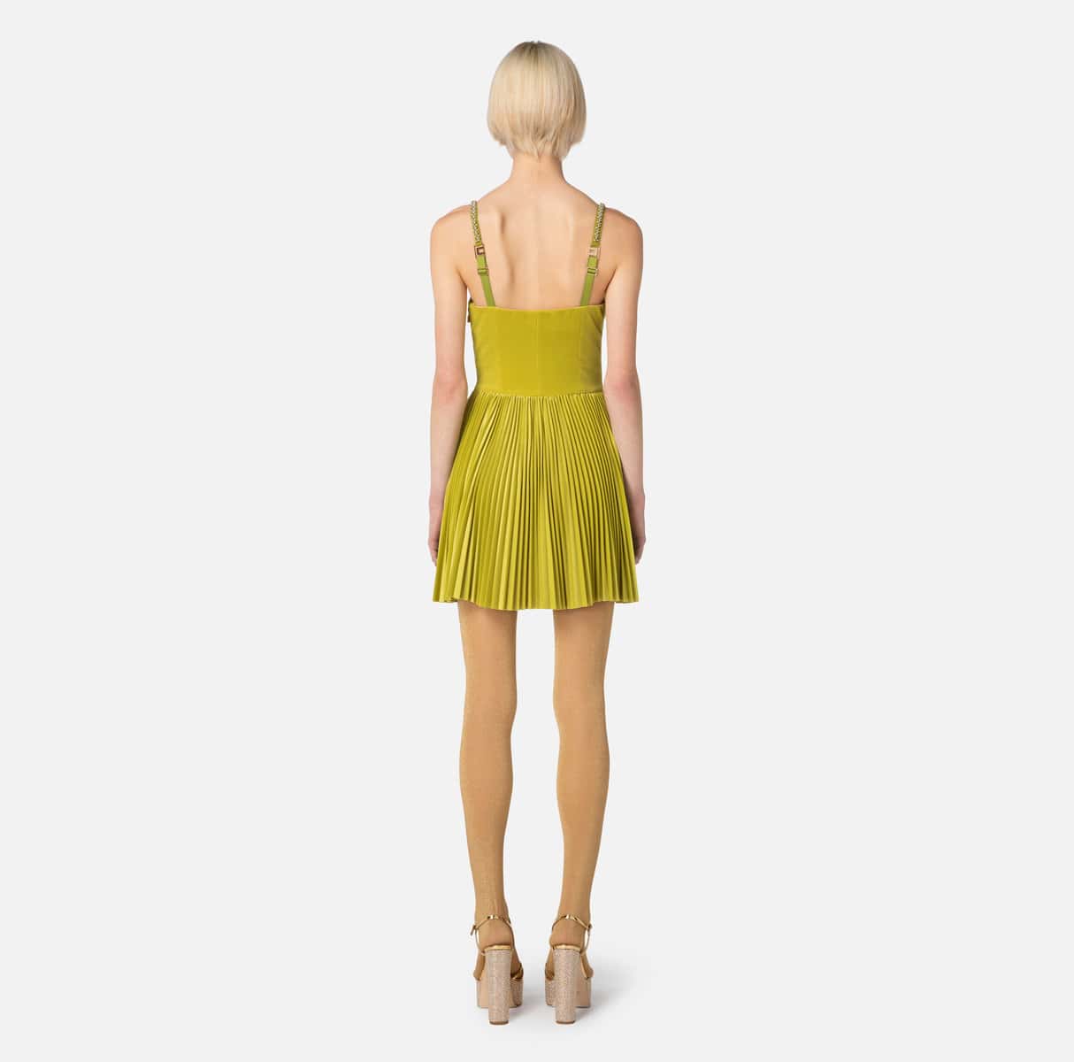 Velvet pleated mini-dress - Image 5